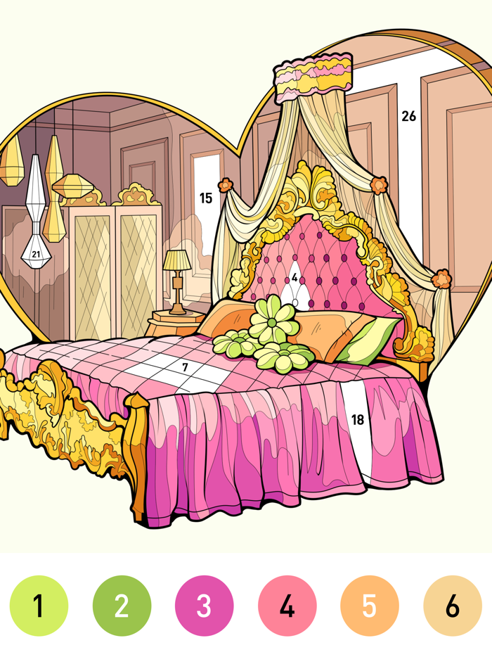 Heart Love Color By Number