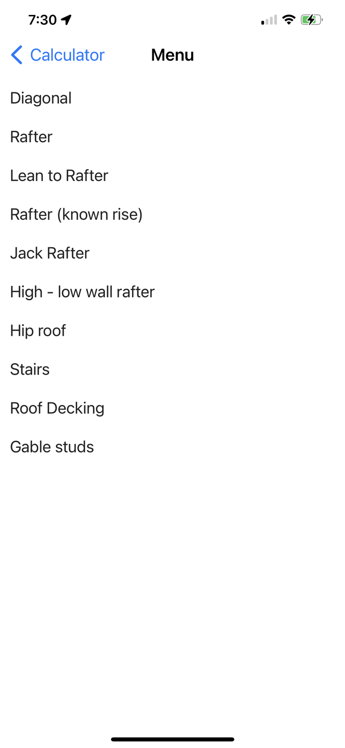 Construction Calculator - Feet