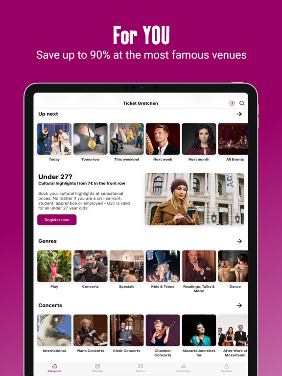 Ticket Gretchen - Event App iPad screenshot 4 - Entertainment app