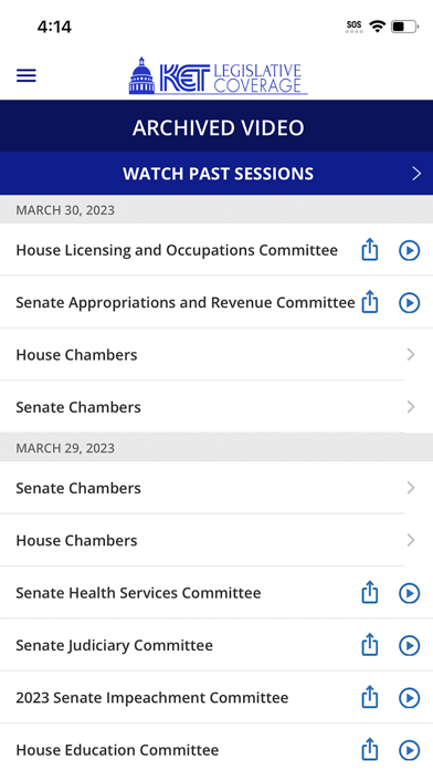 KET - Legislative Coverage Screenshot