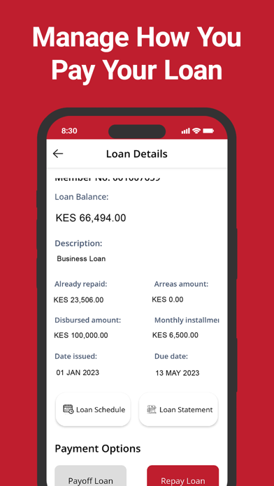 Kingdom Sacco Mobile App Screenshot