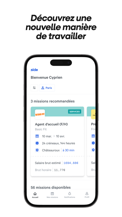 Screenshot #2 pour Side - intérim et job étudiant
