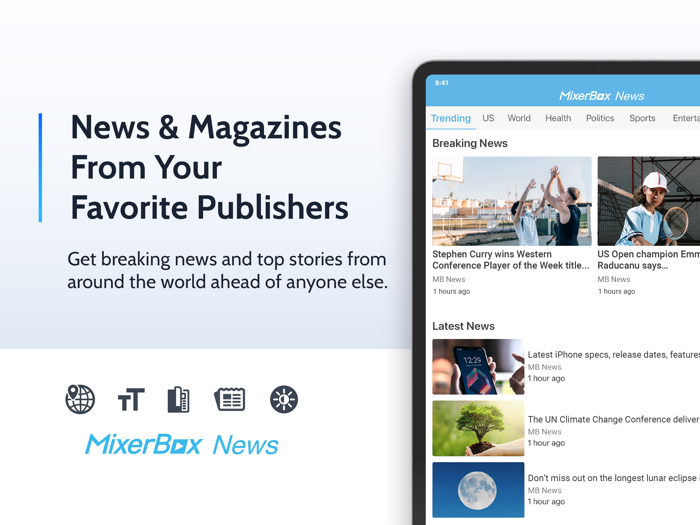 MixerBox Breaking News Alerts