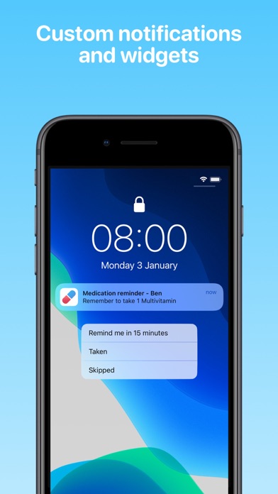 Tablets App: Reminder Alarm Screenshot