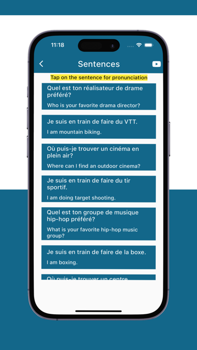 French Sentences Screenshot