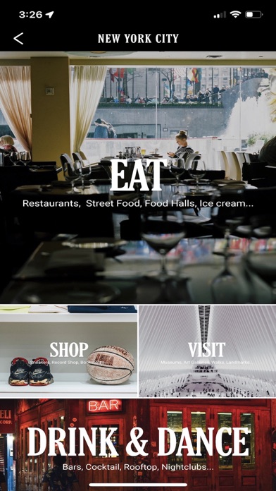 DON'T BE A TOURIST City Guide Screenshot