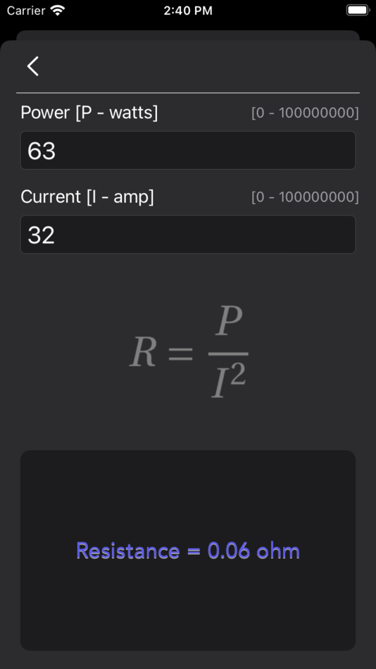 #7. Ohm Law Calculator (iOS) 由: Nitrio