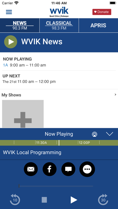 WVIK Quad Cities NPR Screenshot