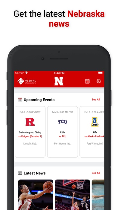 Official Nebraska Huskers Screenshot
