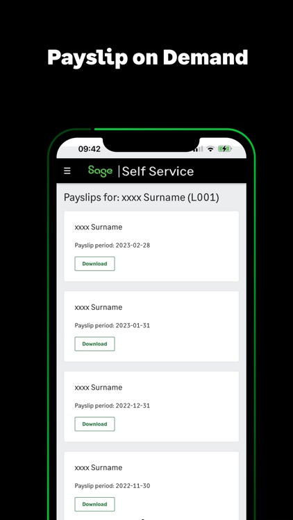 Sage HR & Payroll Self Service
