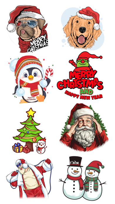 Merry Christmas Stickers. Screenshot