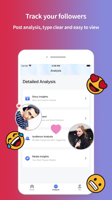followers tracker+repost Screenshot