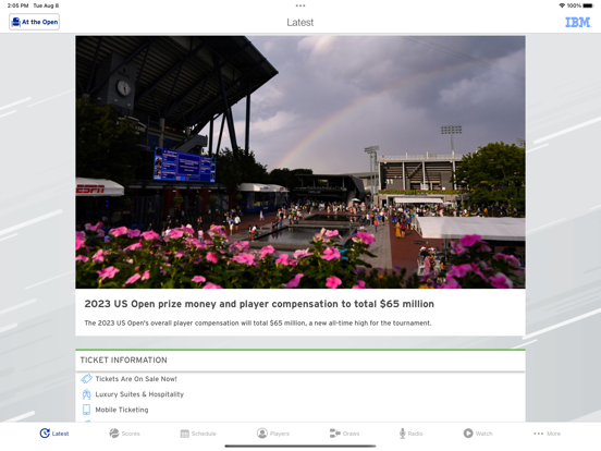 US Open Tennis Championships iPad app afbeelding 7