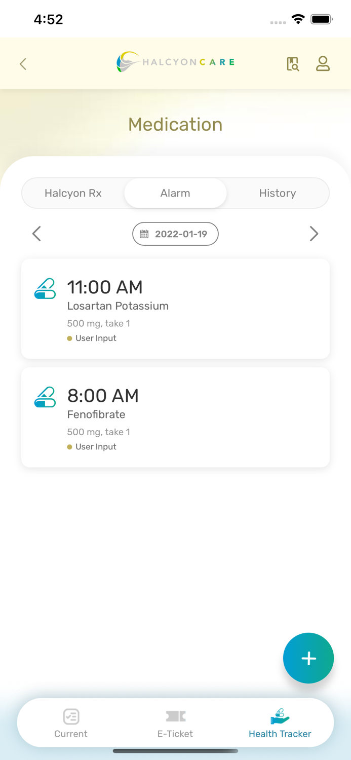 Halcyon Health Tracker App