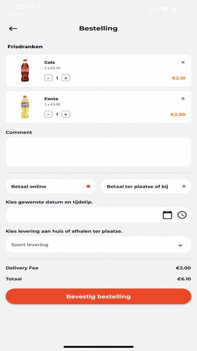 Yopla - Online eten bestellen Screenshot