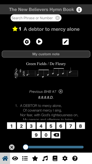 New Believers Hymn Book Screenshot