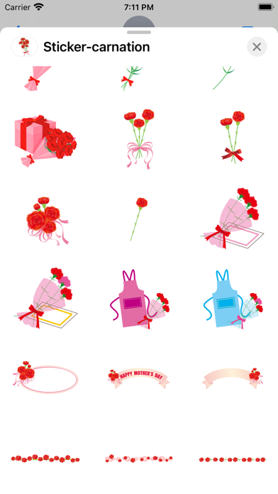 Sticker carnation Screenshot