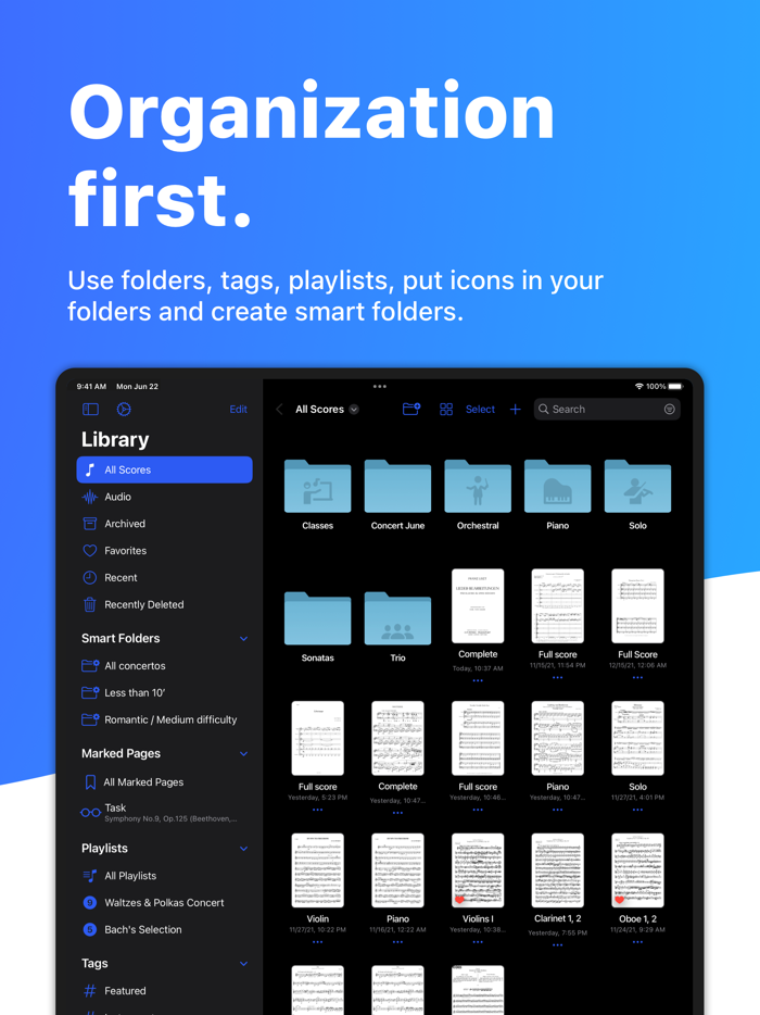 digitalScore read sheet music