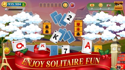 Solitaire TriPeaks Travel. Screenshot