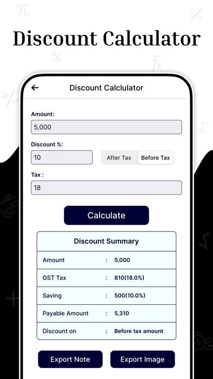 Interest Calculator,GST Finder