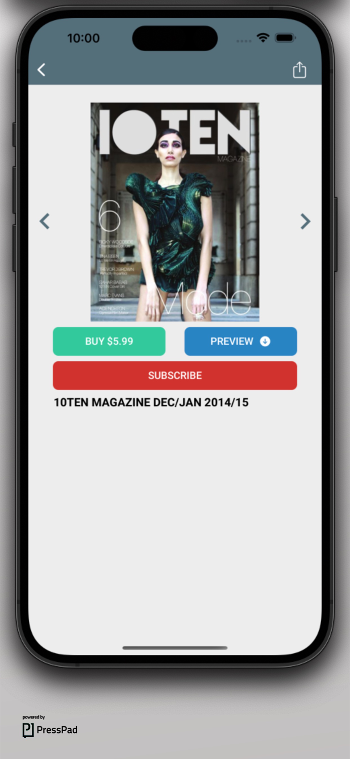 10Ten Magazine app