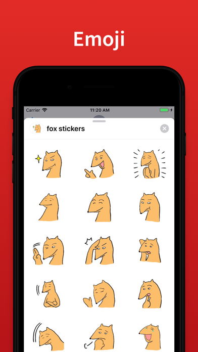 Screenshot #2 pour Cute fox top emoji & stickers