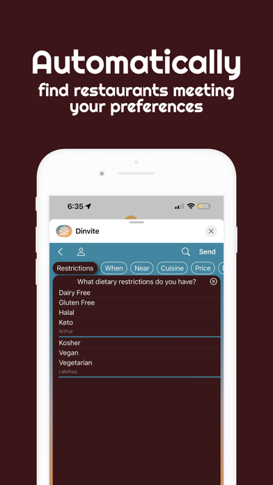Dinvite Screenshot