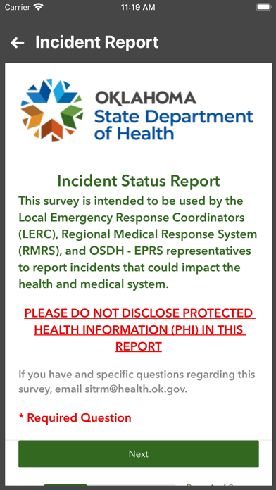 OK HealthAlert Screenshot