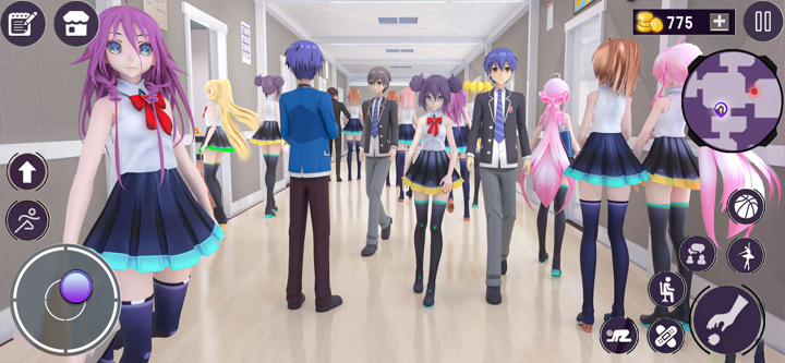 Anime High School Girl Sim screenshot 1