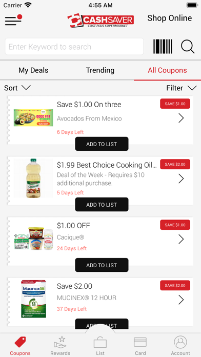 Cash Saver TX Screenshot