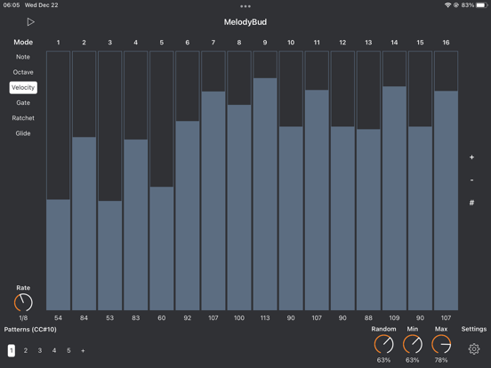 MelodyBud Generative Sequencer iPad app afbeelding 7