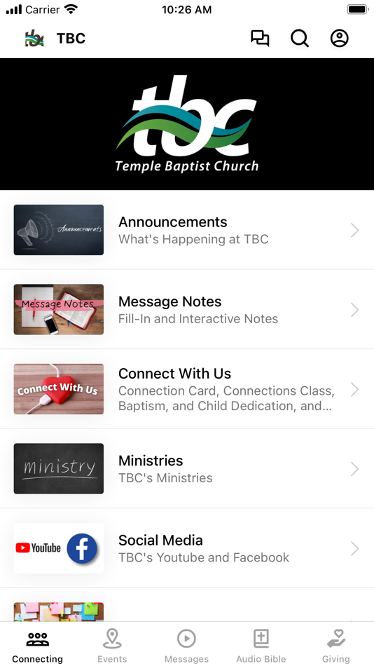 #1. Jamestown TBC (iOS) 由: Temple Baptist Church (Jamestown)
