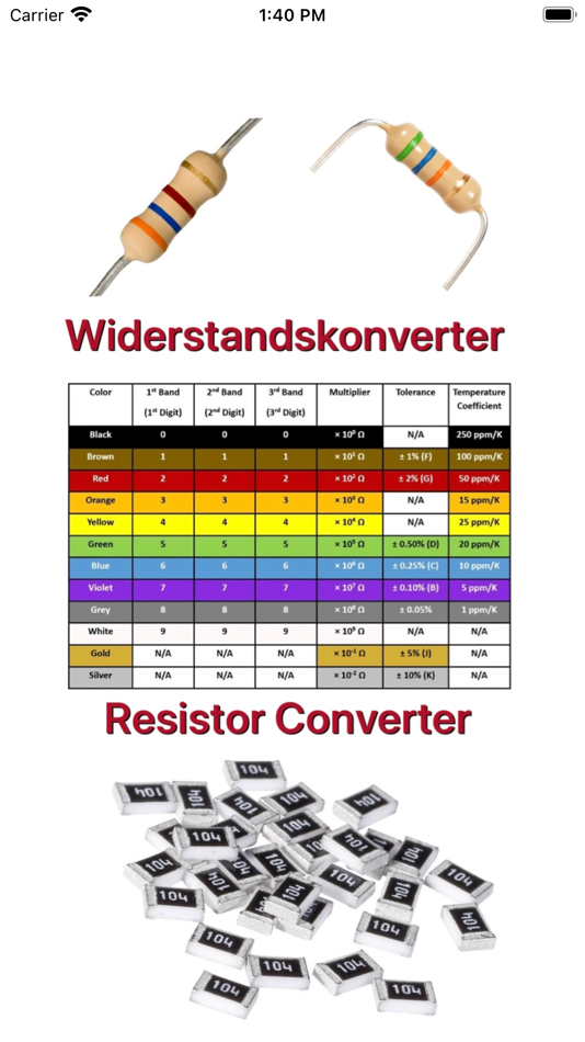 #1. Resistor-Converter (iOS) 由: Gerhard Lentschik