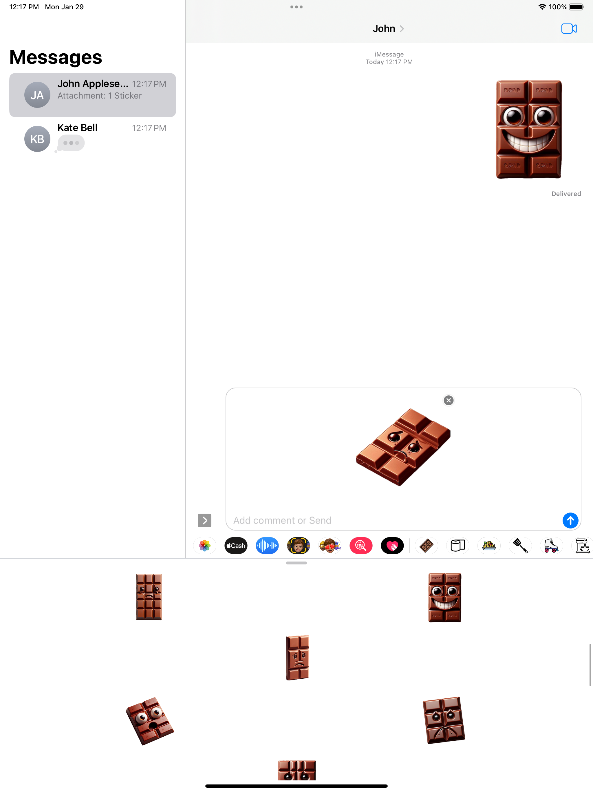 Chocolate Bar Stickers