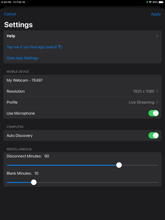 Screenshot #6 pour Vector WiFi Webcam