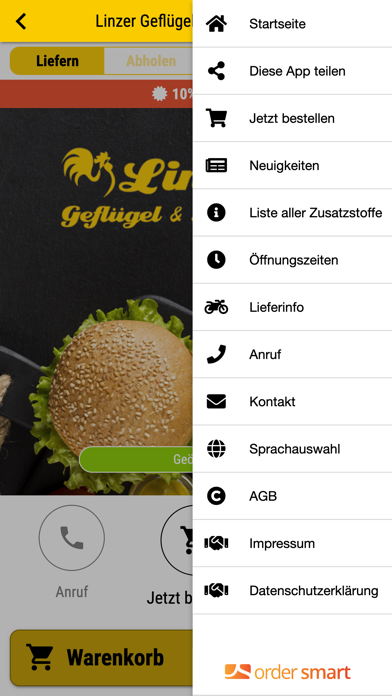 Linzer Geflügel Fisch Imbiss Screenshot
