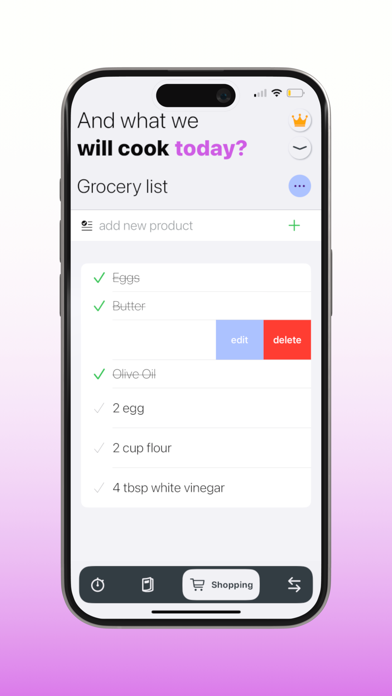 Kitchen notes: meal planner Screenshot