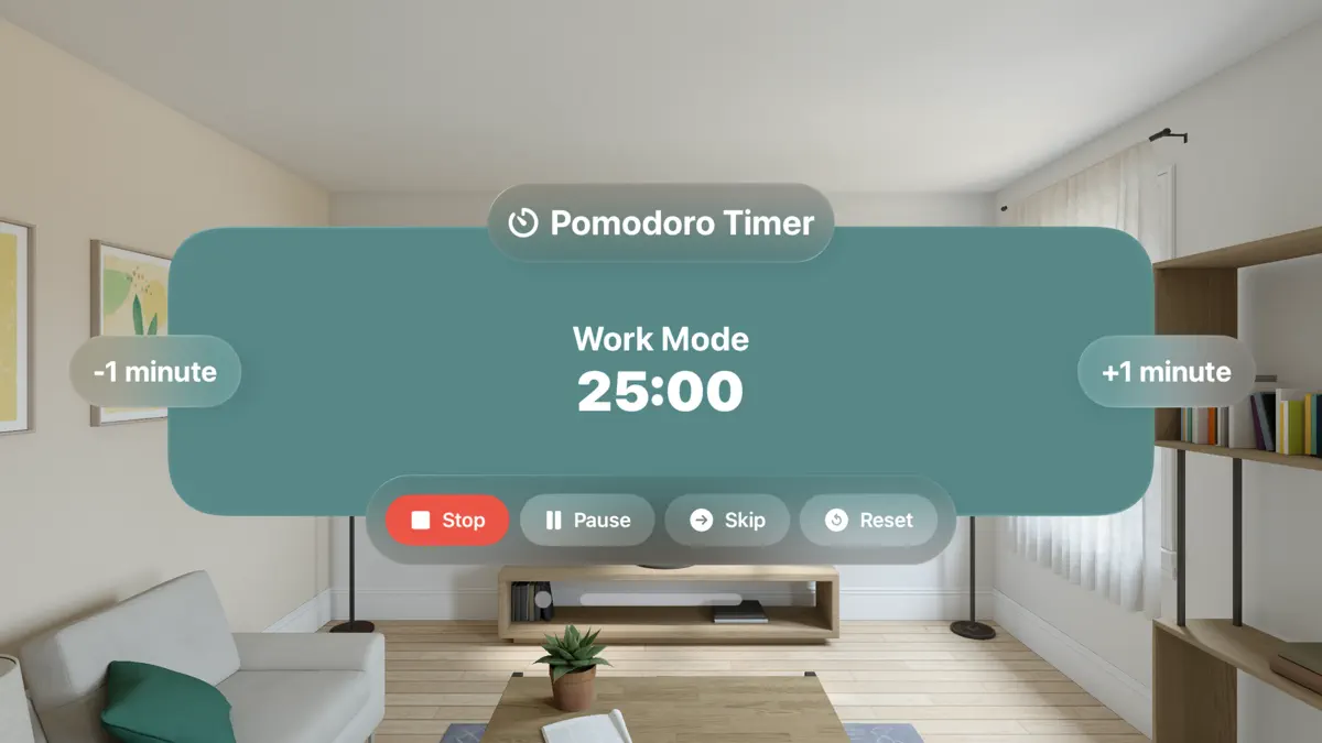 Pomodoro Spatial Timer screenshot 1