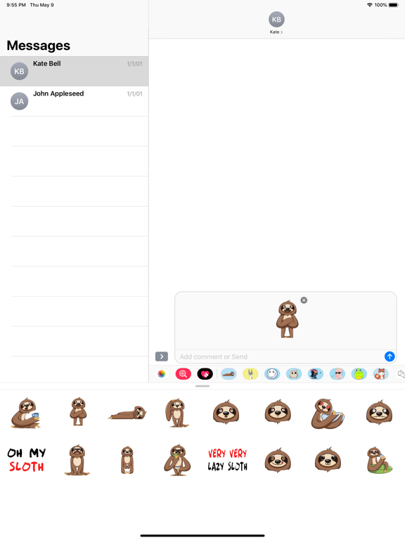 Screenshot #5 pour Sloth emojis & funny stickers