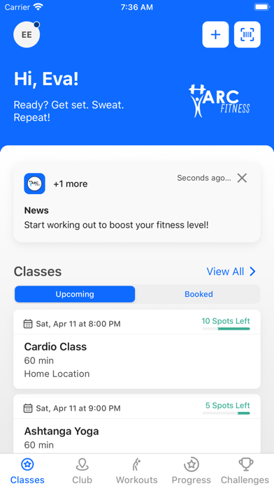 ARC Fitness Screenshot