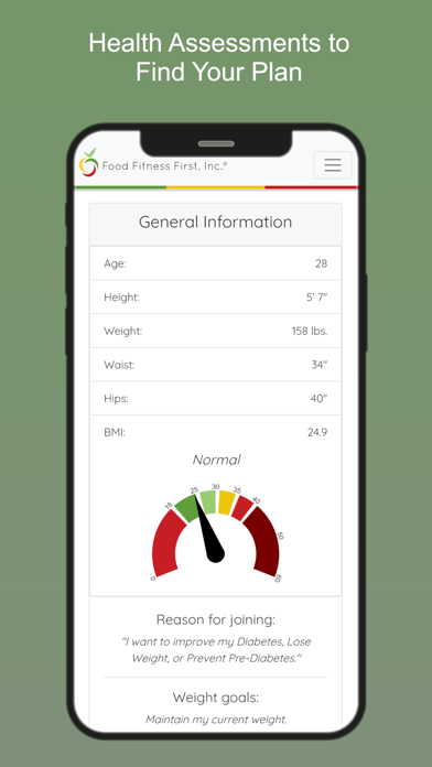 Food Fitness First Screenshot