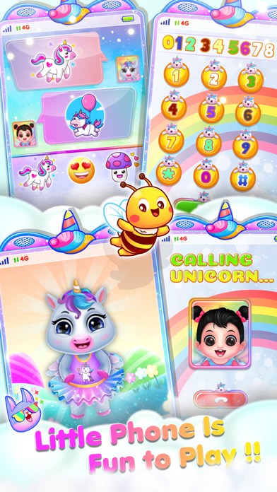 Cute Unicorn Daycare Toy Phone Screenshot
