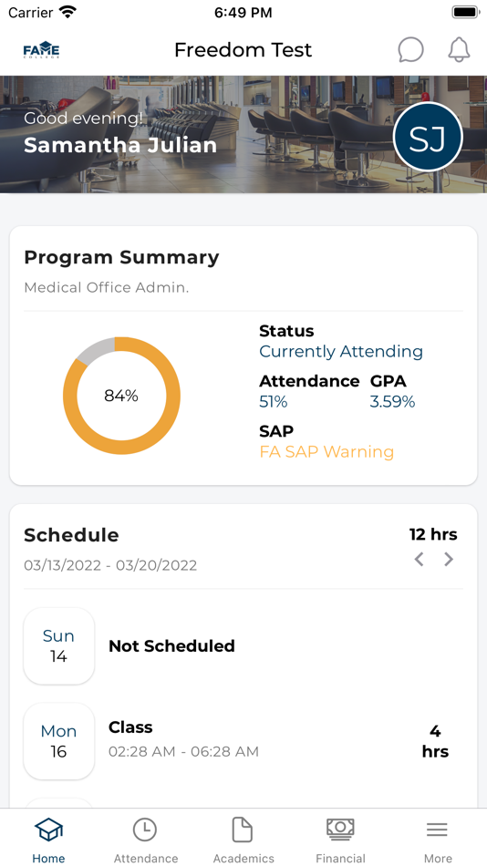 #1. Student Mobile App (iOS) Podle: Emphasys Software