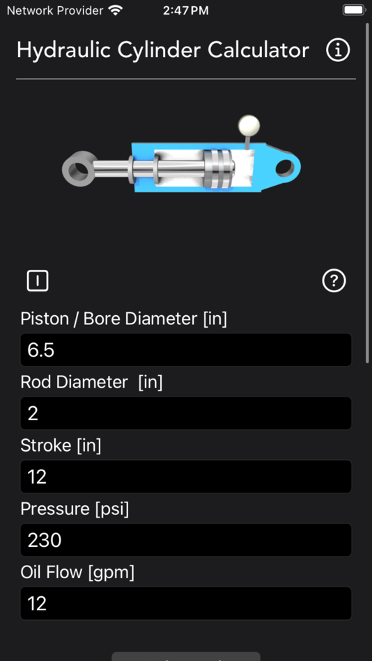 #6. Hydraulic Cylinder Calc (iOS) 由: Nitrio