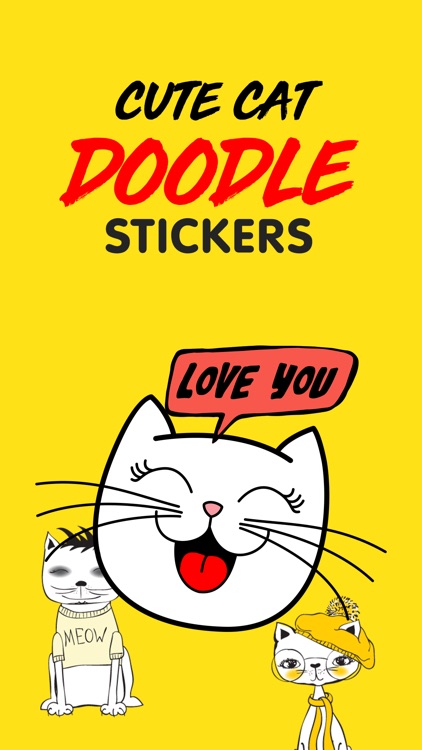 Cute Cat Doodle Stickers screenshot-4