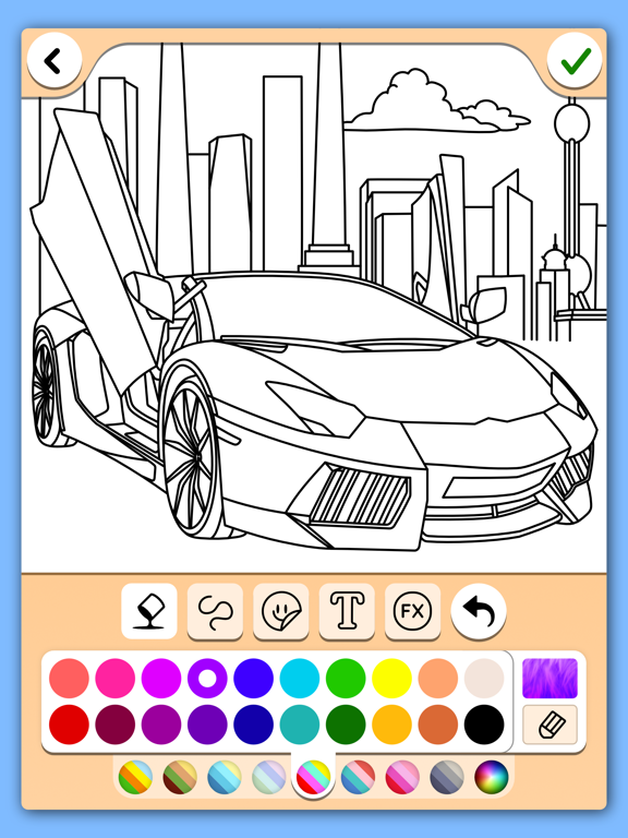 Screenshot #4 pour Jeu de pages à colorier Cars