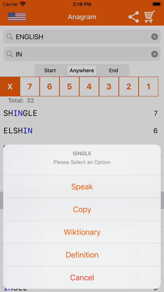 #3. Anagram Solver: Crossword Find (iOS) 由: Mohit Singi