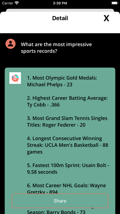 Sports AI - Ask Anything Screenshot
