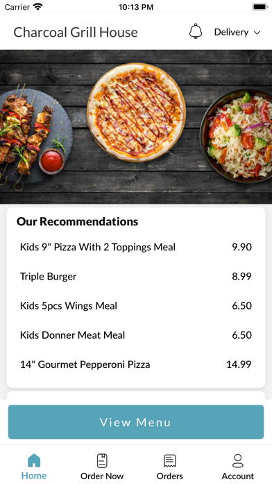 Charcoal Grill House Screenshot