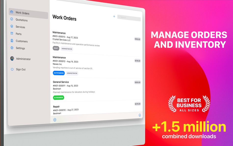 #1. Work Order for Business (macOS) Bởi: Starkode Limited Company